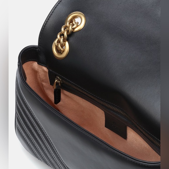 Gucci GG Marmont Black Flap Bag; EUC COA - Picture 5 of 13